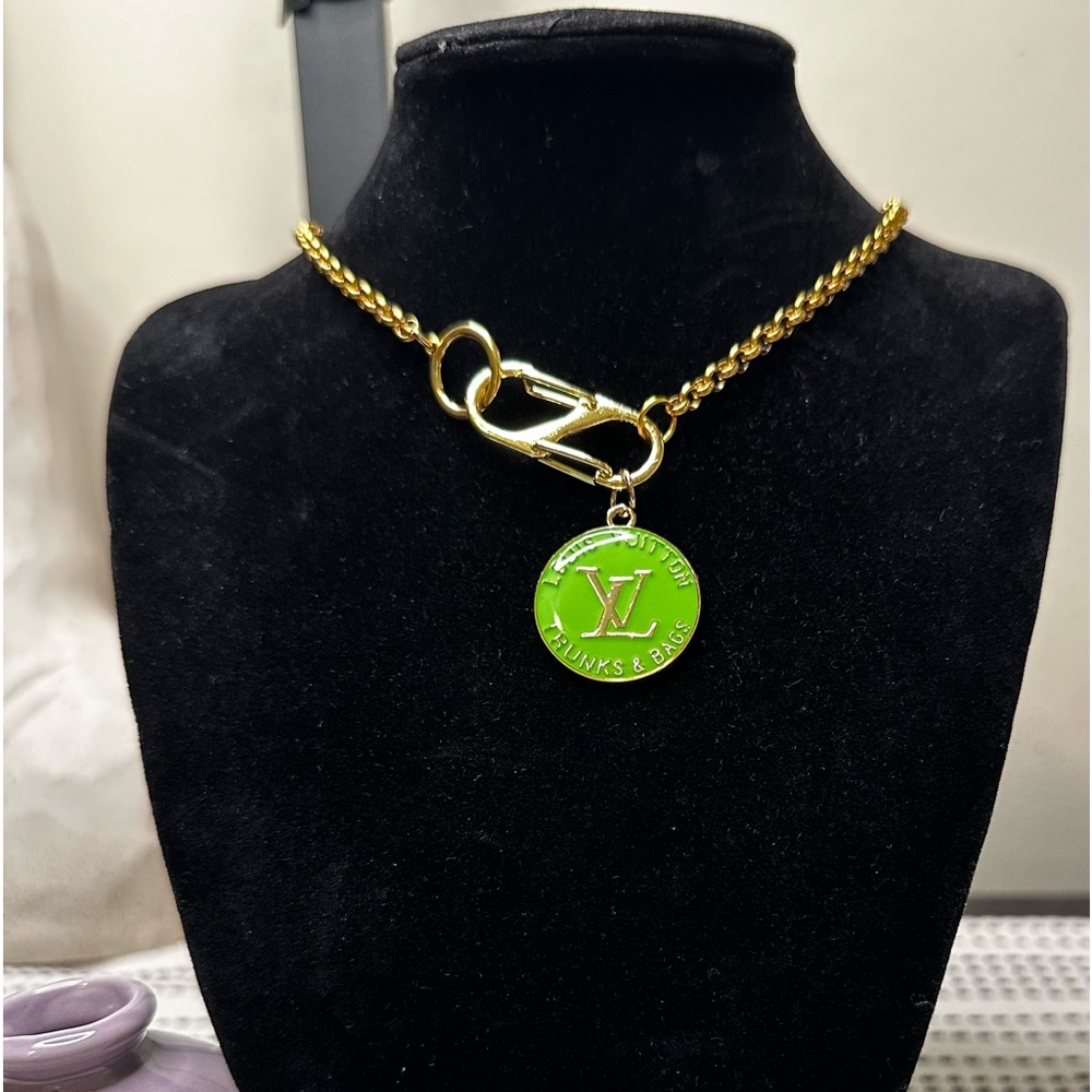 Handmade Re purposed luxury charm necklace